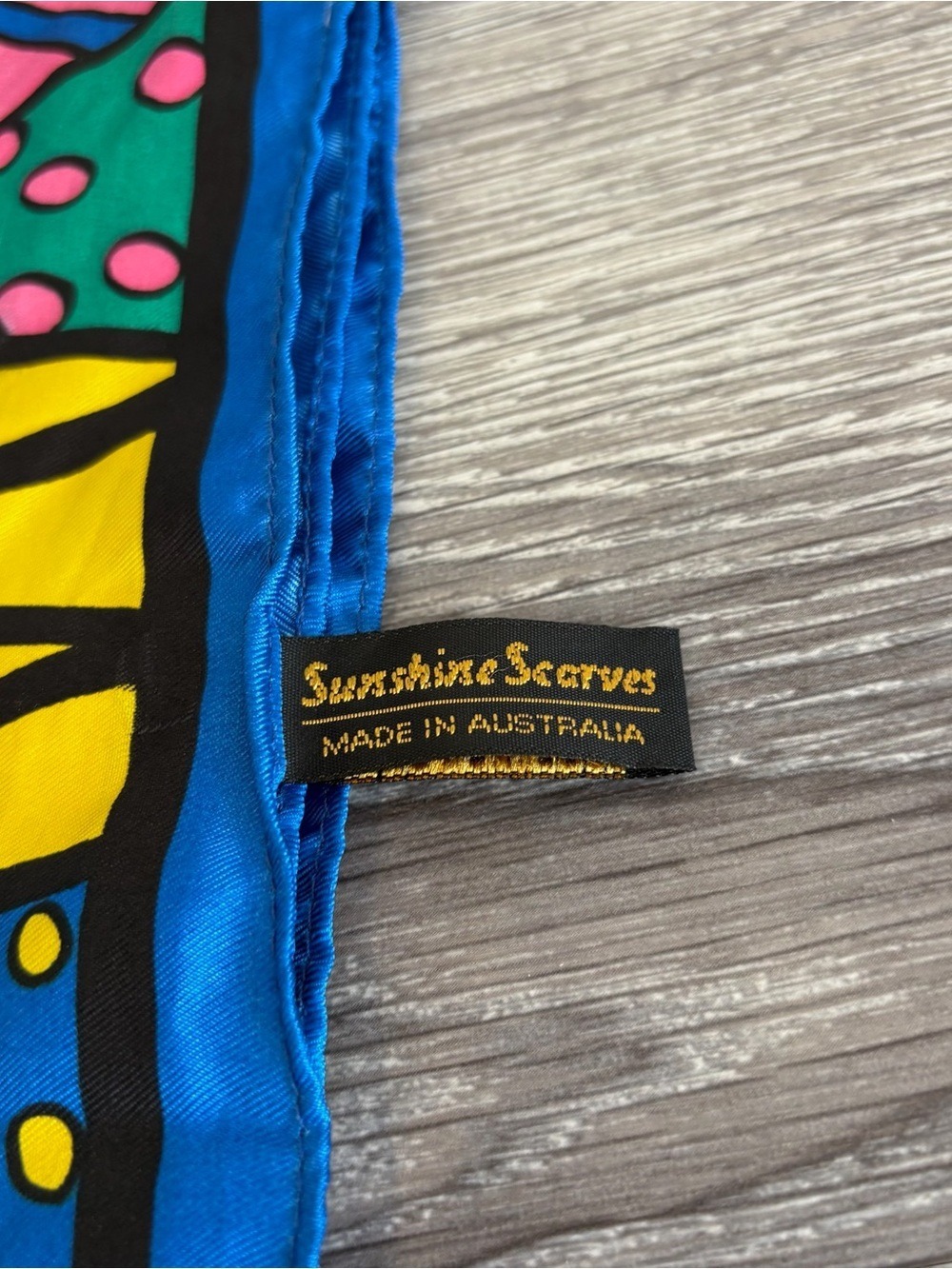 Blue Multicolor Women's Silk-Feel Scarf - Picture 3 of 6